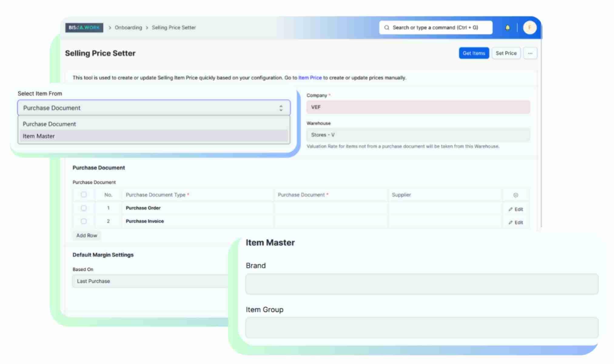 Selling Price Setter (Pengaturan Harga Jual)
